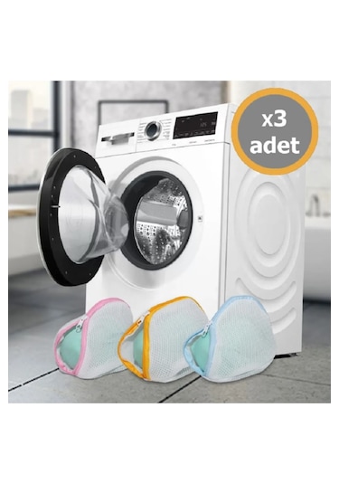 Sütyen Yıkama Filesi 3 Adet Extra Yumaşak Kalın File X Beyaz