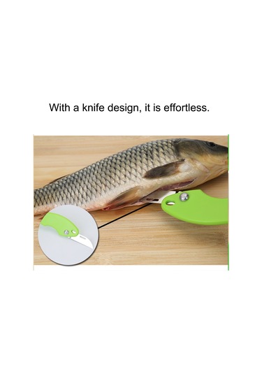 Cbtx 2 Pcs Mutfak Temel Balık Kazıyıcı Balık Pulu Planya Bıçağı Kapaklı Yeşil