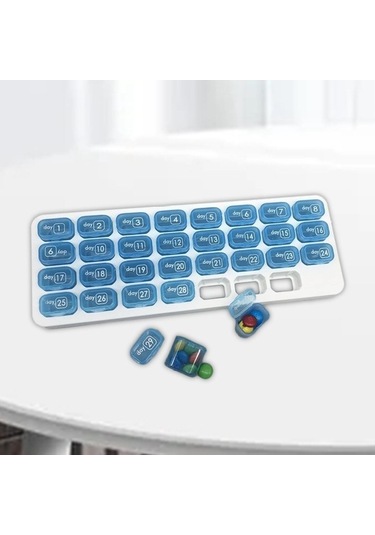 Pazly Suntek Mavi Magideal Kutusu Konteyner İlaç Hap Düzenleyici Dispenser We Mavi