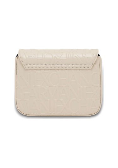 Kadın Kabartma Monogram Desenli Omuz Çantası - Krem Valley