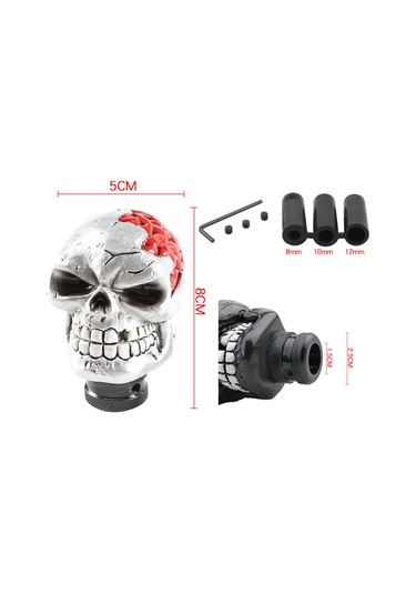 Suntek Manuel Kafatası Vites Değiştirme Topuzu Gümüş