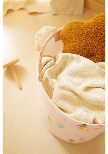 Home Wave Çocuk Odası Deniz Kızı Desenli Oyuncak Sepeti 33 x 40 cm