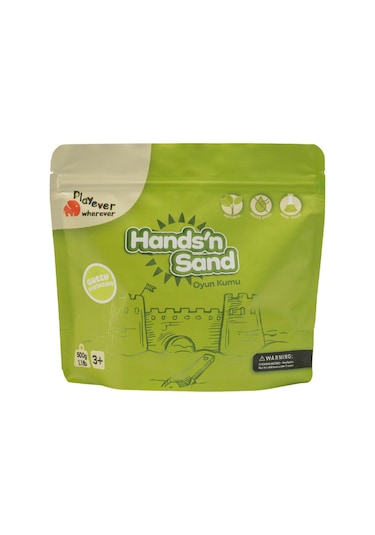 Playever Hands'n Sand Doğal Kinetik Oyun Kumu 500gr - Yeşil YEŞİL