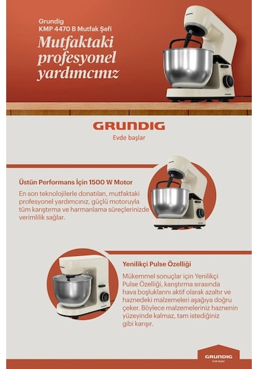 Grundig KMP 4470 B 1500 W 5 L Mutfak Şefi
