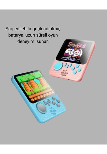 666 Oyunlu Retro Mini Oyun Konsolu 3.5" Lcd Ekran Ve Çift Kişilik Oyun Najmaddin