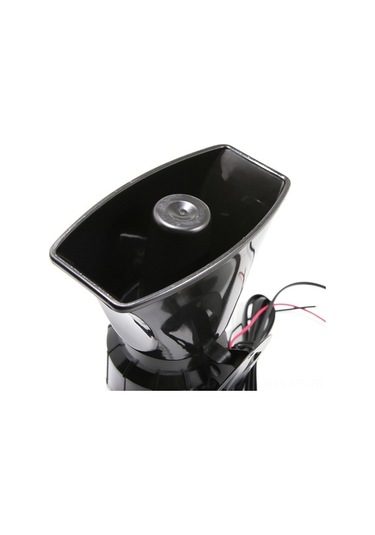 Createtech 12v 7 Tonlu Siyah Korna - 110db Acil Durum Hoparlörü