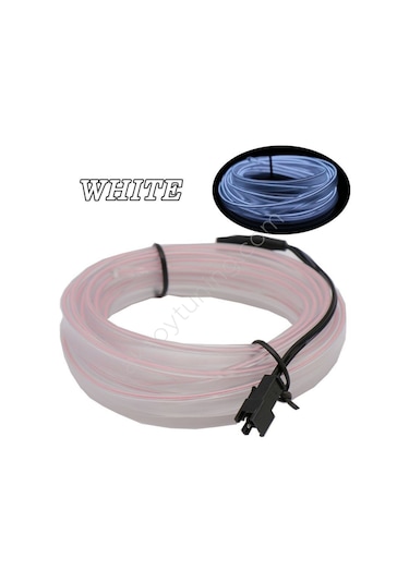 Araç İçi Neon Aydınlatma Beyaz 1 Metre