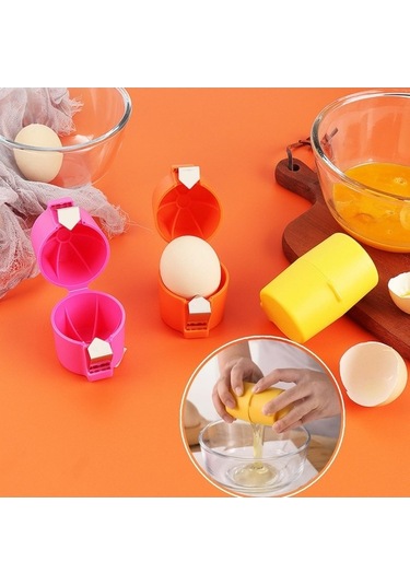 2025 Yeni Yumurta Kabuğu Açacağı, Çiğ Yumurta Kırma Aleti, Taşınabilir Çok İşlevli Yumurta Kesici Sarı