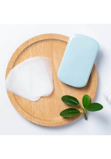 Lebıhmurah Bf813 Quanbu 2020 2 Adet Mavi Seyahat Sabunu Kağıt Yıkama El Banyosu Temiz Kokulu Dilim Tek Banyo ve Aks. Dğ. 47724003 Mavi