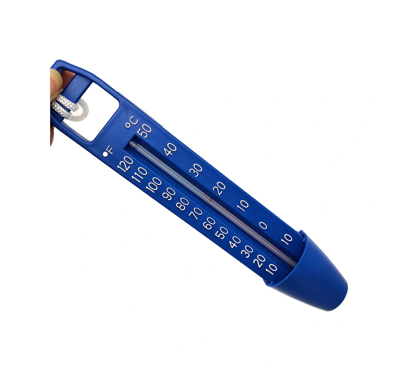 Skycity Halka Havuz Su Sıcaklığı Ölçer - Pp Malzeme, Mavi Renk, 0-50 C Aralığı, Kayar Tasarım, Kordonlu Kullanim