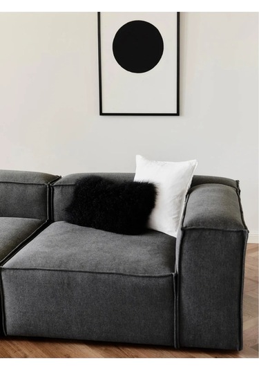 Mira Relax 4 Modül Köşe Koltuk Antrasit Keten Kumaş Antrasit