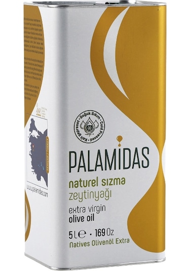 Palamidas Yeni Hasat Soğuk Sıkım Zeytinyağı Teneke 5 L