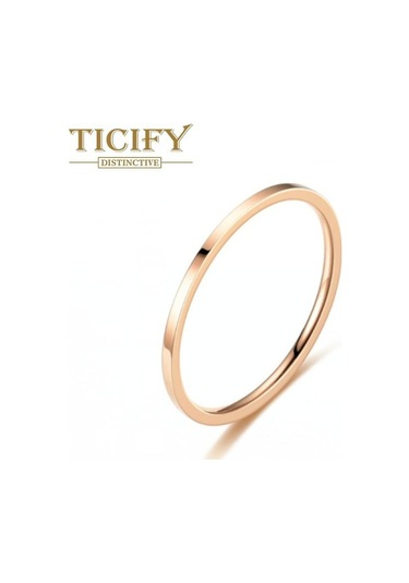 Gül Altın Işık Lüks Tasarım Sensörü Titanyum Çelik Güzel Yüzük Kadın Mizaç Niş Niş Daire Çift Yüzük 6 Çok Renkli