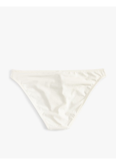 Koton Mat Kumaş Standart Bel Bikini Altı Ekru 6sak00003mm