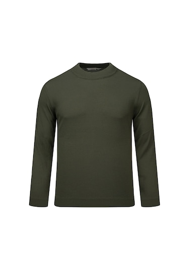 Hatemoğlu Haki Regular Fit Yarım Balıkçı Yaka Rayon Kazak 2977641 Haki