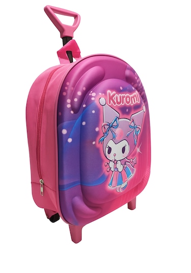 Newfull Çekçekli Kuromi Kız Anaokul Sırt Çantası-pembe Mor