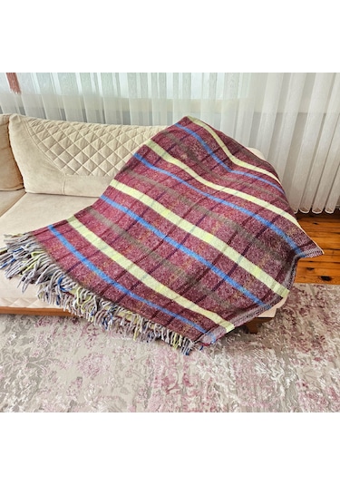 Çift Kişilik Pamuklu Battaniye 180x200 Cm 5033 Çok Renkli