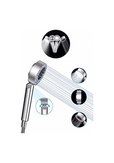 Yayke Çift Taraflı Şampuanlı 3 Fonksiyonlu Duş Başlığı