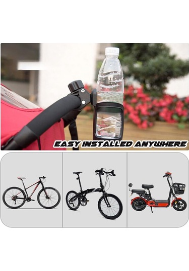 Cvkayak Bisiklet Fincan Tutucu, Bisiklet Fincanı, Bebek Arabası Bardak Tutucular, Bisikletler İçin Evrensel İçecekler, Arabalar, Bisiklet Su Şişesi Kafesi 2 Adet Koyu Gri