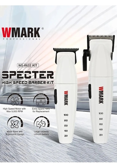Wmark Ng-8632 Beyaz Metal Saç Şekillendirme Seti 419602133