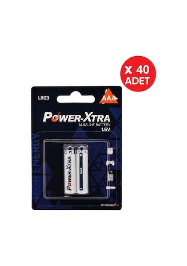 Power-Xtra Alkalin AAA İnce Kalem Pil 80 Adet