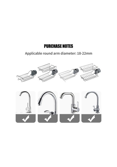 Fortunelane 201 Çelik Çift Katlı Mutfak Musluk Rafı - Su Tüpü 18-22mm Uyumlu, Hızlı Kurutma, Gizli Kanca Ve Boşaltma Delikleri İl Diğer