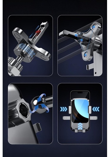 Torima Jx-053 Siyah Araç İçi Vantuzlu 360 Derece Telefon Tutucu Siyah