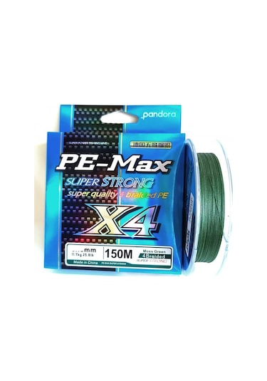 Pandora Pe-max 4x 150mt Moss Green İp Misina 0,12 Mm 0,12 Mm