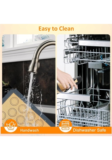 Yaozixa 4 Adet Gri Silikon Fırın Matı - Makaron Ve Kurabiye İçin Anti Yapışkan, Isı Dayanıklı, Yeniden Kullanılabilir, 42x29cm Gri