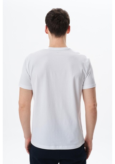 AR-MA Arma Erkek Regular Fit Baskılı Süprem Bisiklet Yaka Tişört Y29344453202 Beyaz