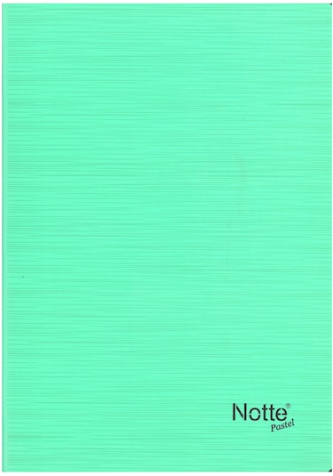 Notte A4 80 Çizgili Karton Kapak Dikişli Pastel Defter Yeşil