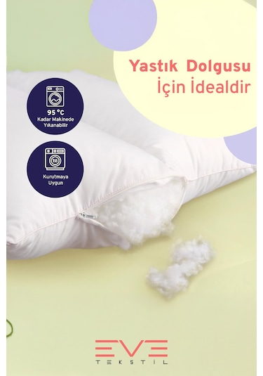 Yastık Yorgan Oyuncak Dolum Malzemesi Antialerjik Yapışmaz 1.kalite %100 Temiz Silikon Elyaf 1 Kg