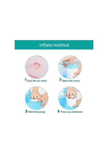 Pazly Şişme Bebek Koltuğu - Taşınabilir Beslenme, Banyo, Oyun Sandalyesi Mavi