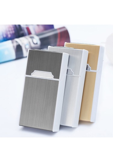 Padalink Usb Şarjlı 20'li Kapasiteli Alüminyum-abs Sigara Kutusu - Anti Basınçlı, Nem Koruyucu, Zeka Uyumlu Siyah Diğer