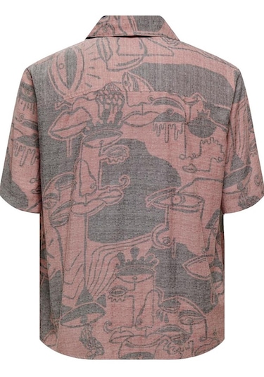 Only & Sons Onsden Lıfe Rlx Wash Doodle Ss Shırt22026111 001