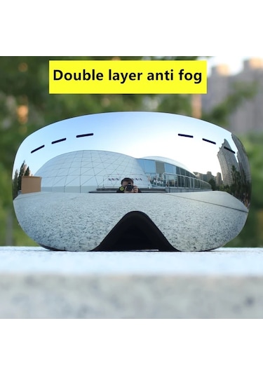 Willowhaven Black- Çift Katmanlı Anti-fog Kayak Ve Snowboard Gözlüğü Erkek Kadın Büyük Çerçeve Aynalı Lens