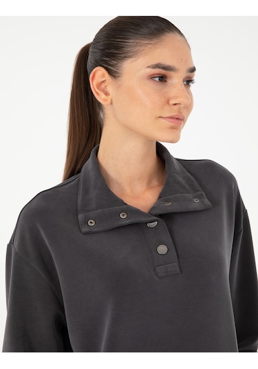 Pierre Cardin Kadın Antrasit Sweatshirt 50290903-vr006 Antrasit