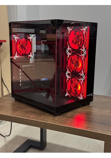 Turbox Teras Anime Karakterli Rgb Fanlı Akvaryum Kasa Siyah