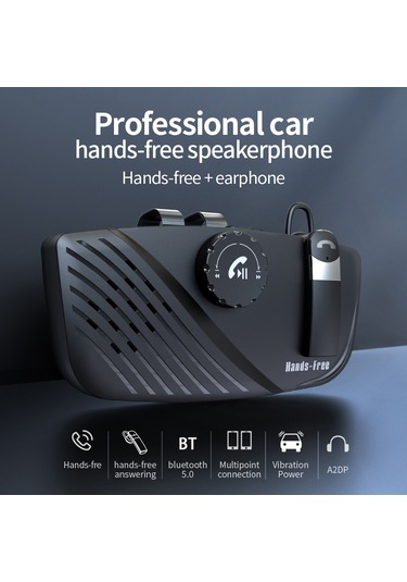 Cbtx Sp16 2'si 1 Arada Taşınabilir Güneşlik Eller Serbest Bluetooth Hoparlör Akıllı Titreşim Güç Açık Kablosuz Araç Kiti