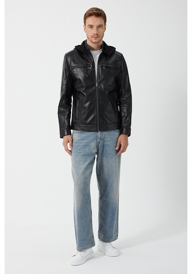 Demar Siyah Deri Mont 001