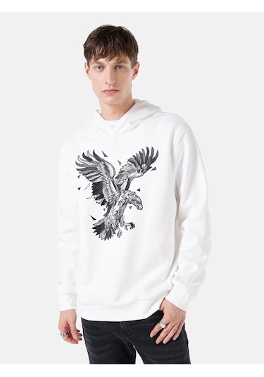 Colin's Colins Regular Fit Baskılı Beyaz Erkek Sweatshirt Cl1067471 Beyaz