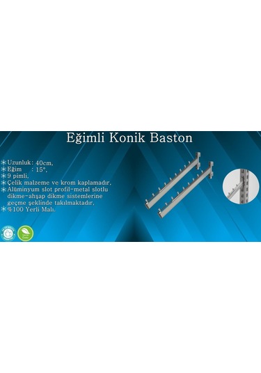 Rafburada Rafburada® Konik Baston. Konik Dikmeye Geçme Baston, Askı Aparatı Diğer