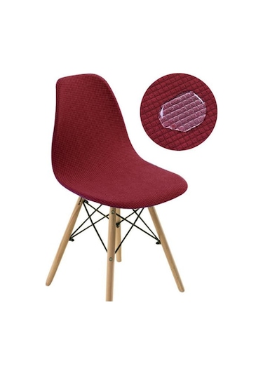 Şarap Kırmızısı 1/2/4/6 Adet Su Geçirmez Kabuk Sandalye Kapak Elastik Kols Entegre Kapaklar Yemek Sandalyesi Koltuk Örtüsü56848488