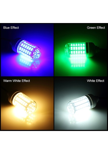 Vkemall Led Su Altı Balık Işığı, 108 Led 360 Aydınlatma, Ip68 Su Geçirmez, Balık Çekici Araç - Beyaz