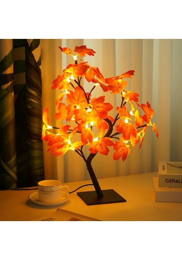 Hfambition Usb Akıllı Güneş Açısından Isılandırılmış Plastik Kırmızı Koyu Ev Dekorasyonu Işıklı Ağaç, Noel İçin 24 Led Isı Lambası Sıcak Beyaz