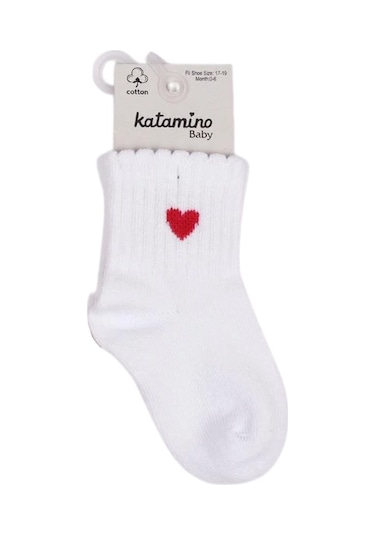 Katamino Felyon Kız Bebek Çorap 46355 Beyaz
