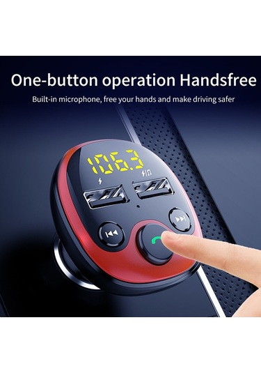 Araba Mp3 Çalar Bluetooth Eller Serbest Çağrı Araba Şarjı, Stil: Hızlı Şarj
