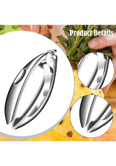 Suntek 2 Parça Ananas Gözü Çıkarma Aleti Ev Yüksek Gümüş