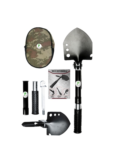 Katlanır Multi Çelik Kürek. Çekiç. Çapa - Multitools