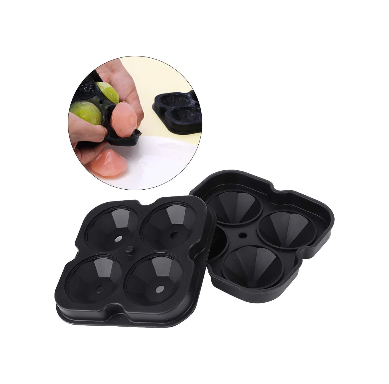 River World Buz Yapma Kalıbı Şekli Elmas Çok Renkli